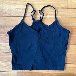 Pact Women's Black Ribbed Tank Top